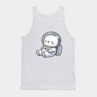 Cute Polar Bear Astronaut Tank Top